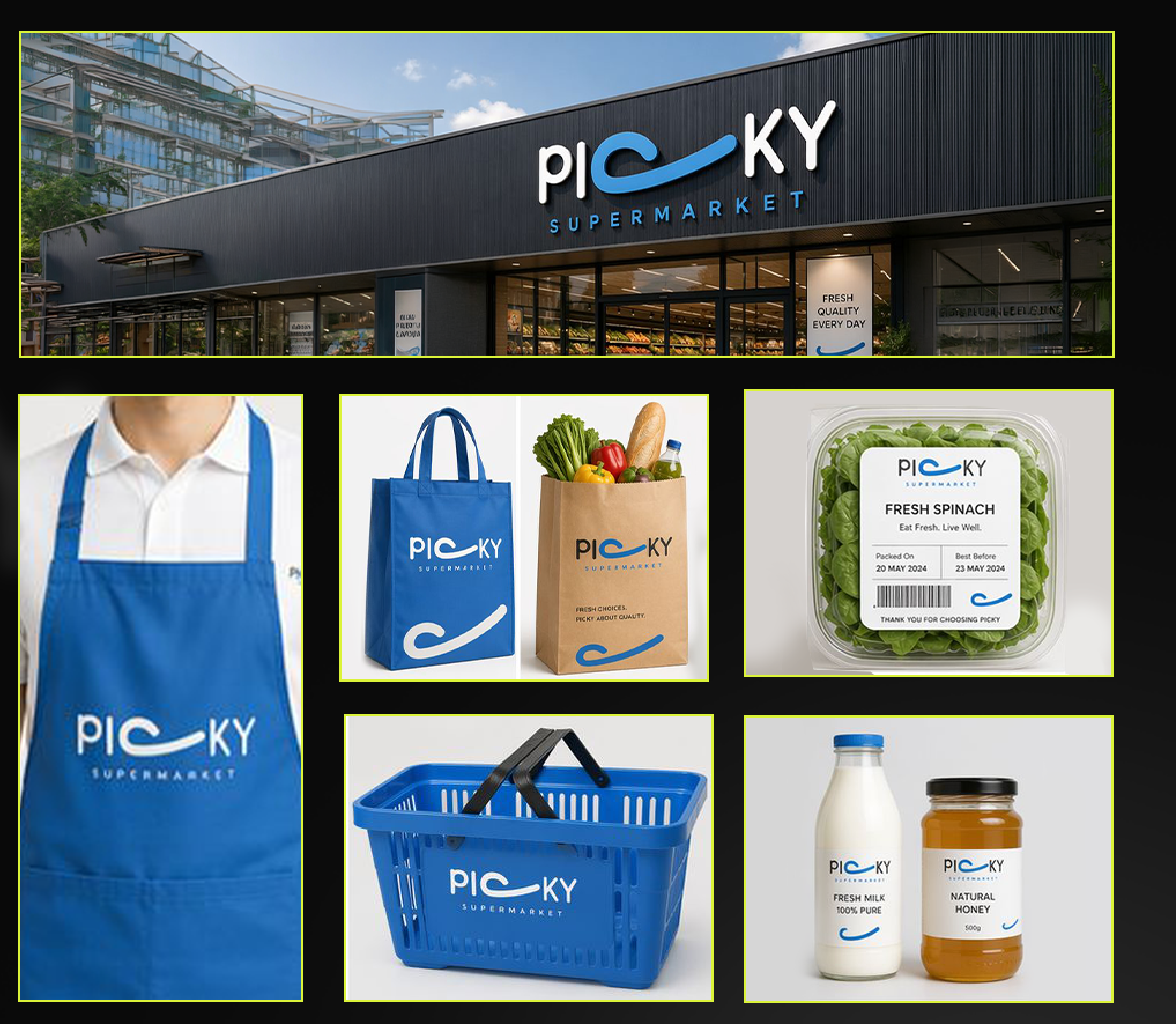 Picky Supermarket brand applications