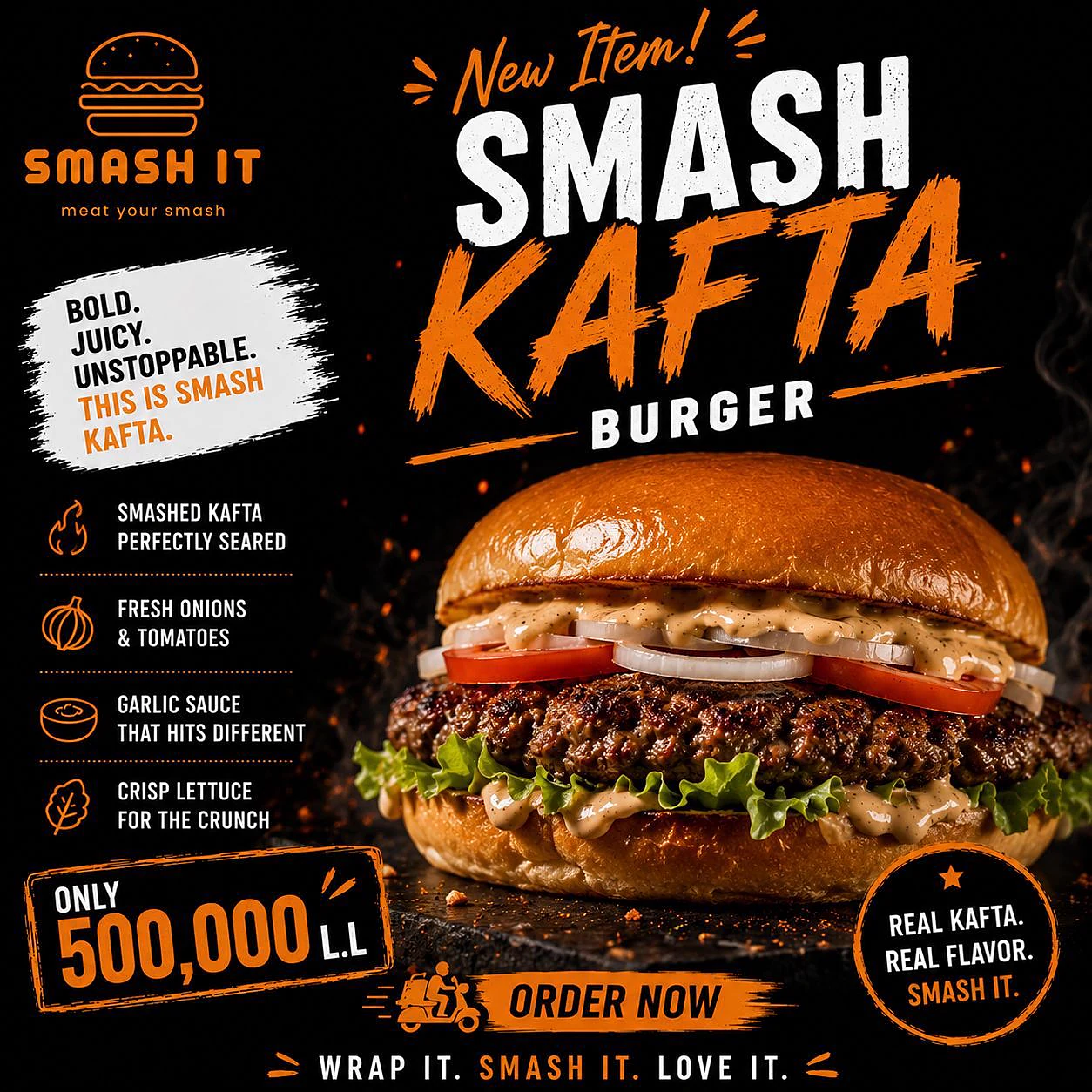 Smash Kafta burger post