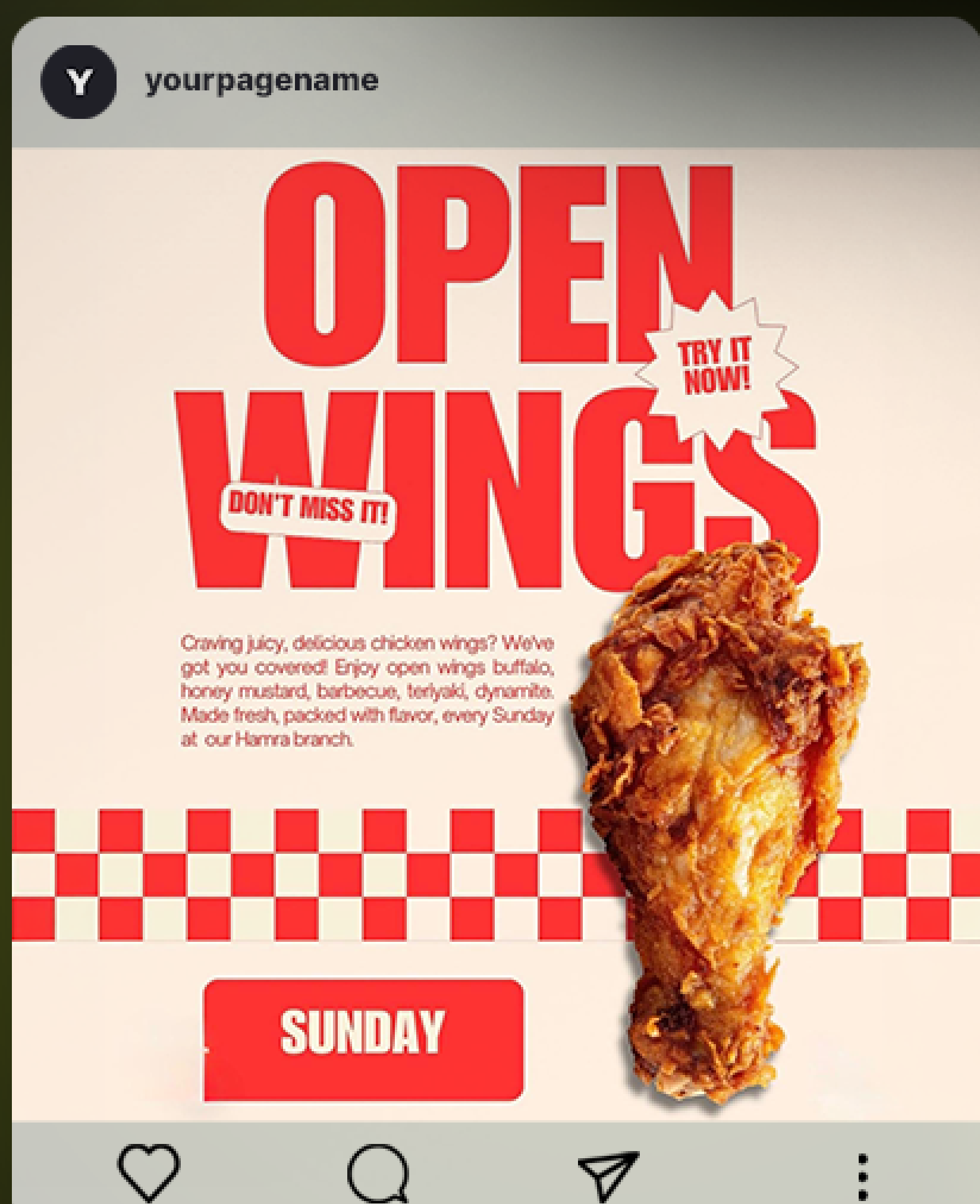 Open Wings Sunday post