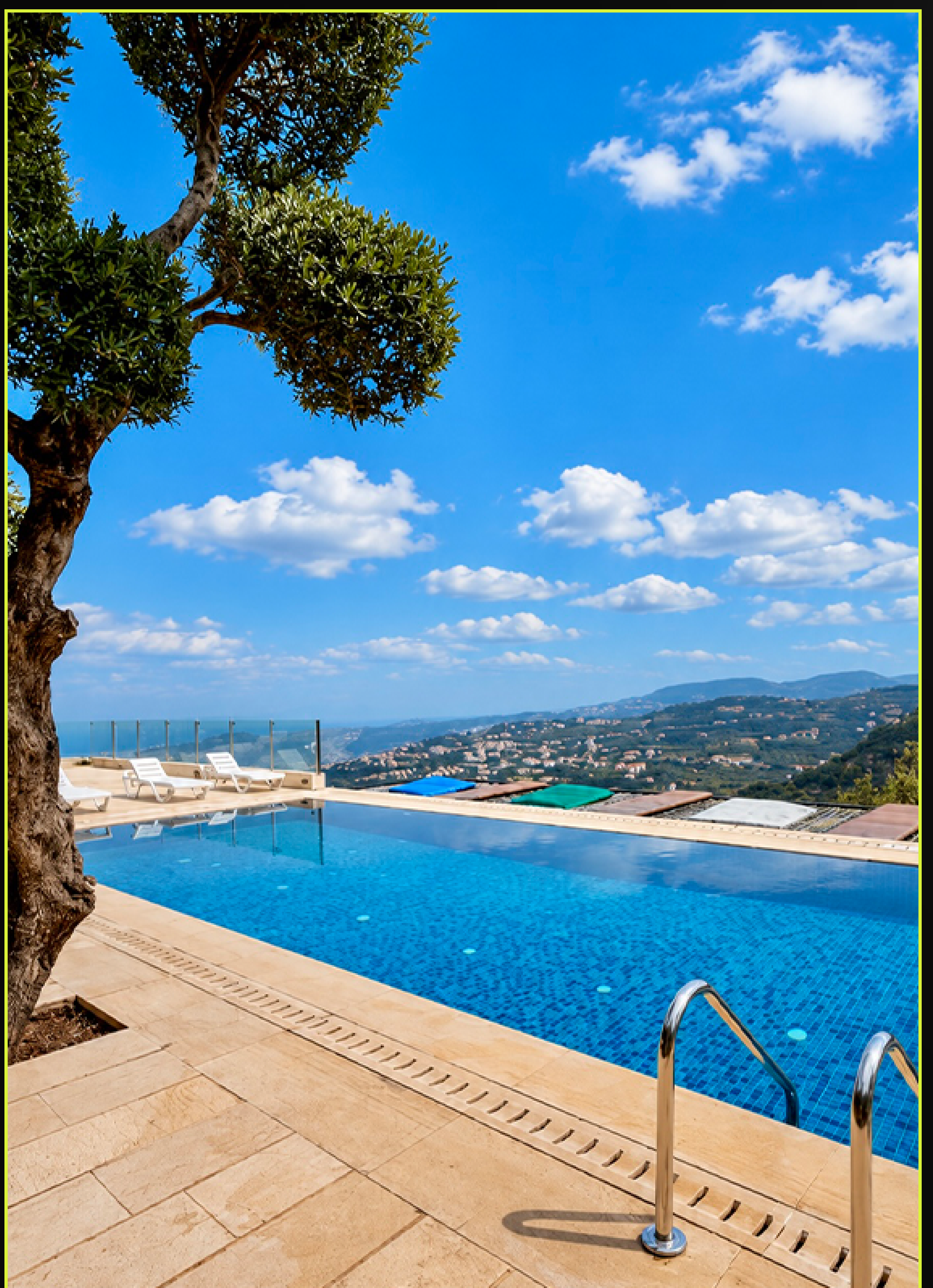 Infinity pool over the Lebanese coast